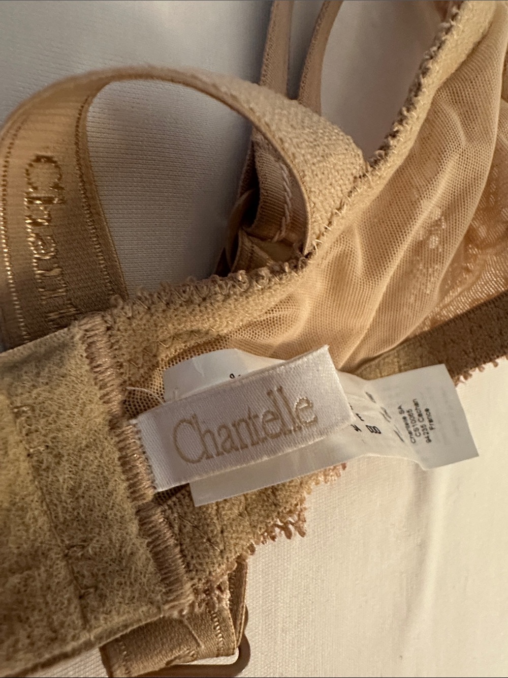 Chantelle Lace Balconette Bra in Beige - Picture 3 of 4